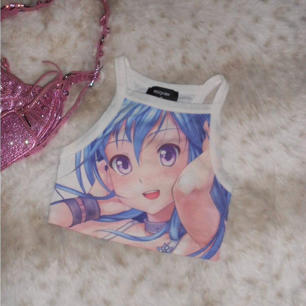 Anime Graphic Crop Top